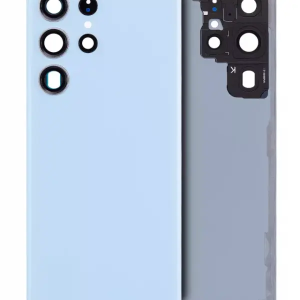 Capac Spate Sticla Samsung Galaxy S23 Ultra 5G AMPlus (Sky Blue)