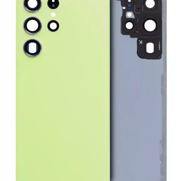 Capac Spate Sticla Samsung Galaxy S23 Ultra 5G AMPlus (No Logo) (Lime)