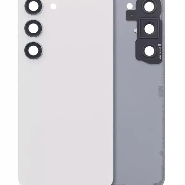 Capac Spate Sticla Samsung Galaxy S23 5G AMPlus (No Logo) (Cream)