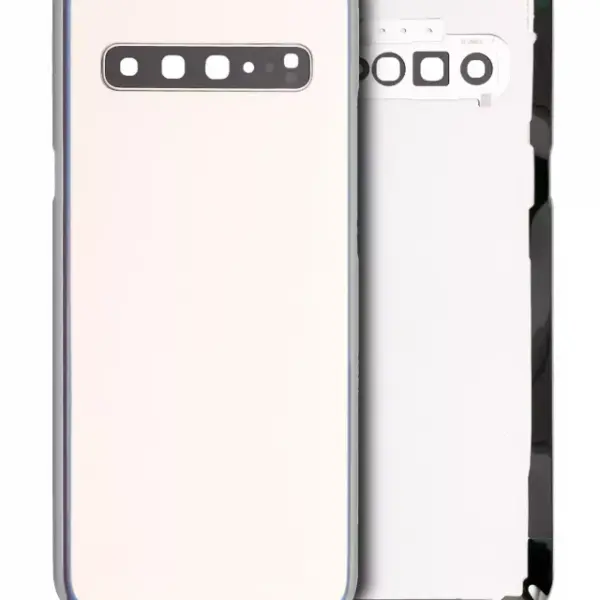 Capac Spate Sticla Cu Lentile Camera Samsung Galaxy S10 Service Pack (Crown Silver)