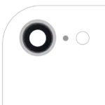 Lentila Camera Spate Cu Suport Si Rama iPhone 8 / SE (2020) / SE (2022) (Silver) (10 Pack) Premium