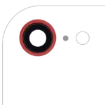Lentila Camera Spate Cu Suport Si Rama iPhone 8 / SE (2020) / SE (2022) (Red) (10 Pack) Premium