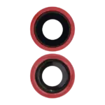 Lentila Camera Spate Cu Suport Si Rama iPhone 8 / SE (2020) / SE (2022) (Red) (10 Pack) Premium - imagine 2