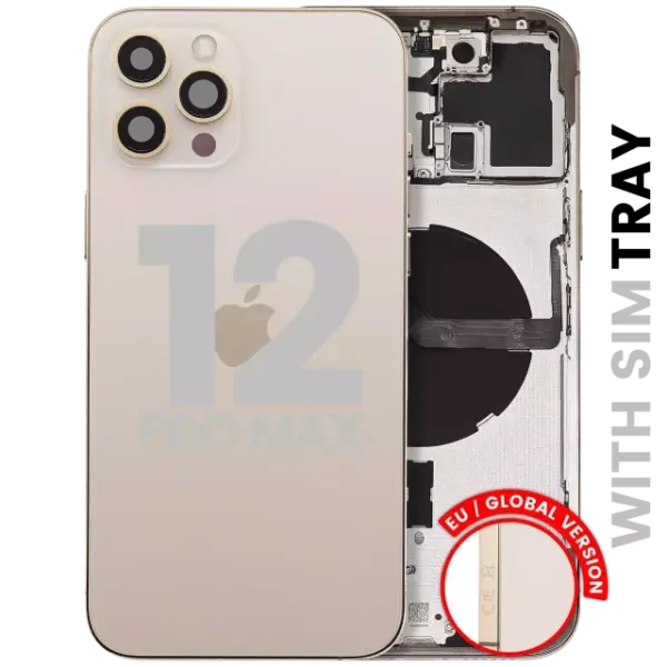 Carcasa Spate Telefon iPhone 12 Pro Max (EU / Global Version) Pull C (Gold)