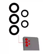 Geam Camera Spate Cu Adeziv Samsung Galaxy A33 5G (A336 / 2022) (10 Pack) - imagine 3