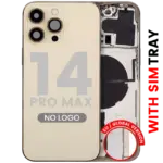 Capac Spate Sticla iPhone 14 Pro Max AMPlus (No Logo) (Gold)
