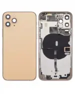 Capac Spate Sticla iPhone 11 Pro AMPlus (No Logo) (Gold) - imagine 2