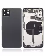 Carcasa Spate Sticla iPhone 11 Pro Max AMPlus (No Logo) (Space Gray) - imagine 2