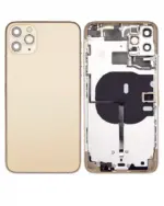 Carcasa Spate Sticla iPhone 11 Pro Max AMPlus (No Logo) (Gold) - imagine 2