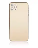 Carcasa Spate Sticla iPhone 11 Pro Max AMPlus (No Logo) (Gold) - imagine 3