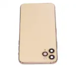 Carcasa Spate Sticla iPhone 11 Pro Max AMPlus (No Logo) (Gold) - imagine 7
