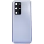 Capac Spate Sticla Huawei P40 Pro (Matte Silver) - imagine 3