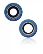 Lentila Camera Spate Cu Suport Si Rama iPhone 13 / 13 Mini ( 2 Piece) AMPlus (Blue) - imagine 2