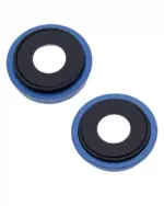 Lentila Camera Spate Cu Suport Si Rama iPhone 13 / 13 Mini ( 2 Piece) AMPlus (Blue) - imagine 3
