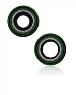 Lentila Camera Spate Cu Suport Si Rama For iPhone 13 / 13 Mini  ( 2 Piece) AMPlus (Green) - imagine 2
