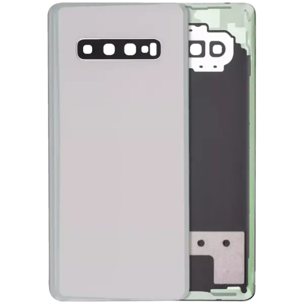 Capac Spate Sticla Cu Lentile Camera Samsung Galaxy S10 Plus Service Pack (Prism Silver)