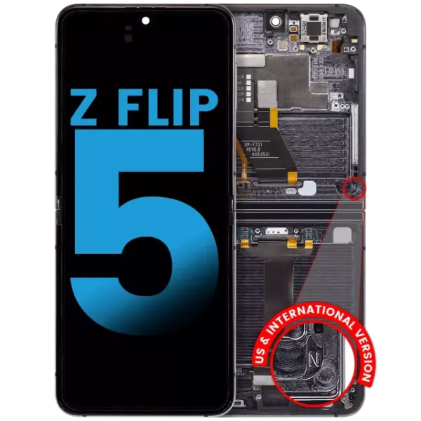 Display telefon Samsung Galaxy Z Flip 5 (F731) In-Cell LTPS (Graphite) (Inner)