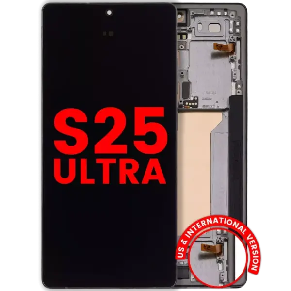 Display cu rama telefon Samsung Galaxy AMPlus (Titanium Jet Black)