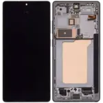 Display cu rama telefon Samsung Galaxy AMPlus (Titanium Jet Black) - imagine 2