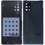 Capac Sticla Spate Cu Lentila Camera Samsung Galaxy A71 5G (A716V / 2020) Service Pack (Prism Cube Black) - imagine 2