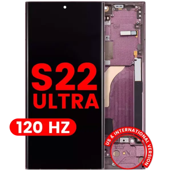 Display cu Rama Samsung Galaxy S22 Ultra 5G AMPlus 120Hz Burgundy