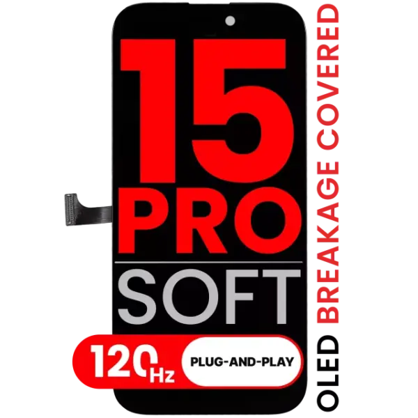 Display iPhone 15 Pro AMPro XO7 Soft Oled (120Hz) (Fără „Unknown Part” / Fără transfer IC)