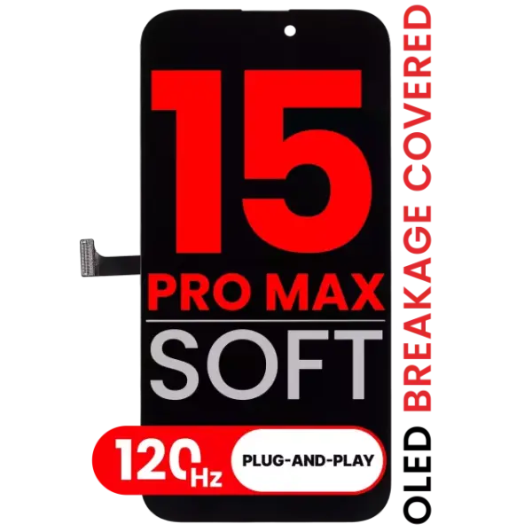 Display iPhone 15 Pro Max AMPro XO7 Soft Oled (120Hz) (Fără „Unknown Part” / Fără transfer IC)