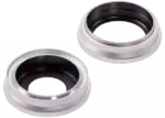 Lentila Camera Spate Cu Suport Si Rama iPhone 16 / 16 Plus (White) (2 Piece Set) Premium - imagine 4