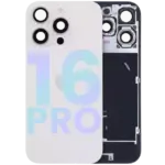 Capac Spate Sticla iPhone 16 Pro Original (White Titanium) - imagine 3