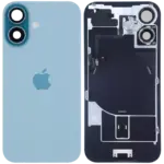 Capac Spate Sticla iPhone 16 Original (Teal) - imagine 2
