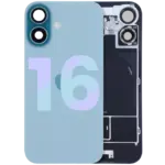 Capac Spate Sticla iPhone 16 Original (Teal) - imagine 3
