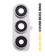 Geam Camera Spate Cu Rama Samsung Galaxy S24 FE 5G (White)