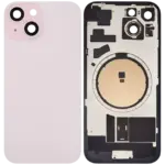 Capac Spate Sticla Cu Magnet MagSafe iPhone 15 Aftermarket (No Logo) (Pink) - imagine 2