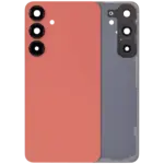 Capac Spate Sticla cu Geam Camera Samsung Galaxy S25 Plus 5G (No Logo) (Aftermarket Plus) (Coral Red)