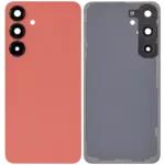 Capac Spate Sticla cu Geam Camera Samsung Galaxy S25 Plus 5G (No Logo) (Aftermarket Plus) (Coral Red) - imagine 2
