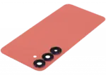 Capac Spate Sticla cu Geam Camera Samsung Galaxy S25 Plus 5G (No Logo) (Aftermarket Plus) (Coral Red) - imagine 5