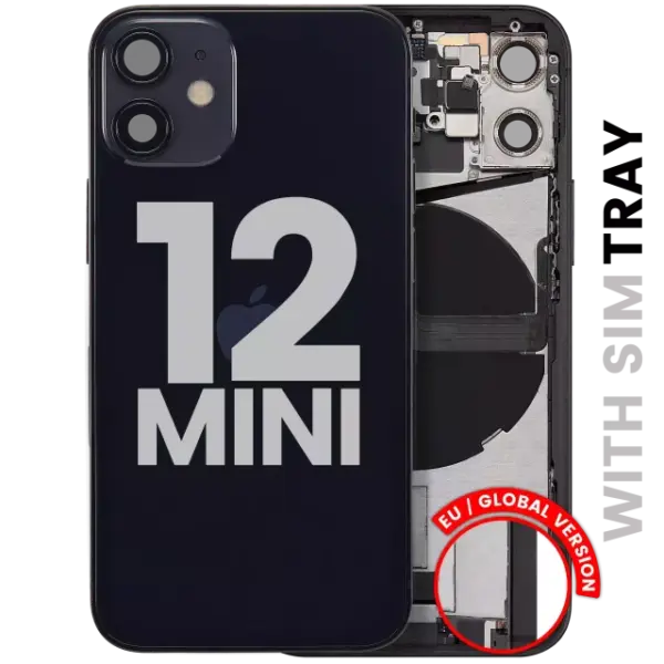 Carcasa Spate Cu Flex Port Incarcare Telefon iPhone 12 Mini (EU / Global Version) Pull B (Black)