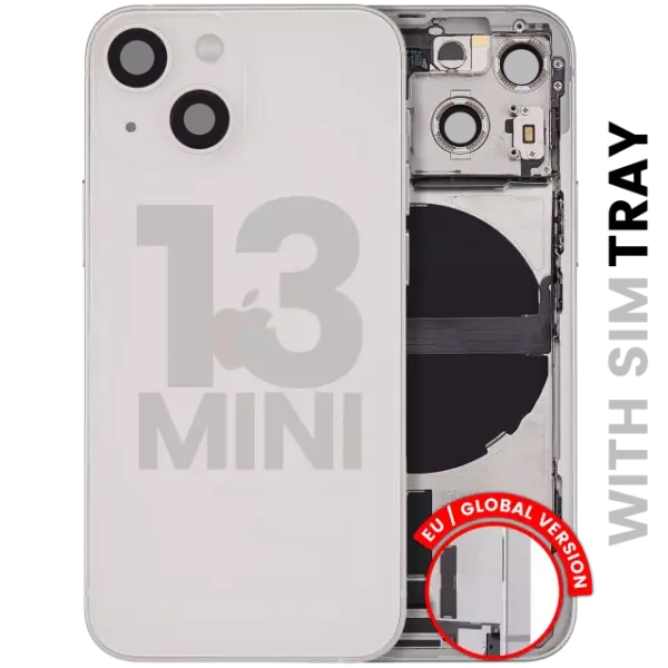 Carcasa Spate Cu Flex Port Incarcare Telefon iPhone 13 Mini (EU / Global Version) Pull B (Starlight)