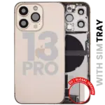 Carcasa Spate Cu Flex Port Incarcare Telefon iPhone 13 Pro (EU / Global Version) Pull B (Gold)