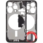 Carcasa Mijloc (mid-frame) cu Flex Port Incarcare iPhone 15 Pro Pull:B (Black Titanium)