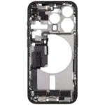 Carcasa Mijloc (mid-frame) cu Flex Port Incarcare iPhone 15 Pro Pull:B (Black Titanium) - imagine 4