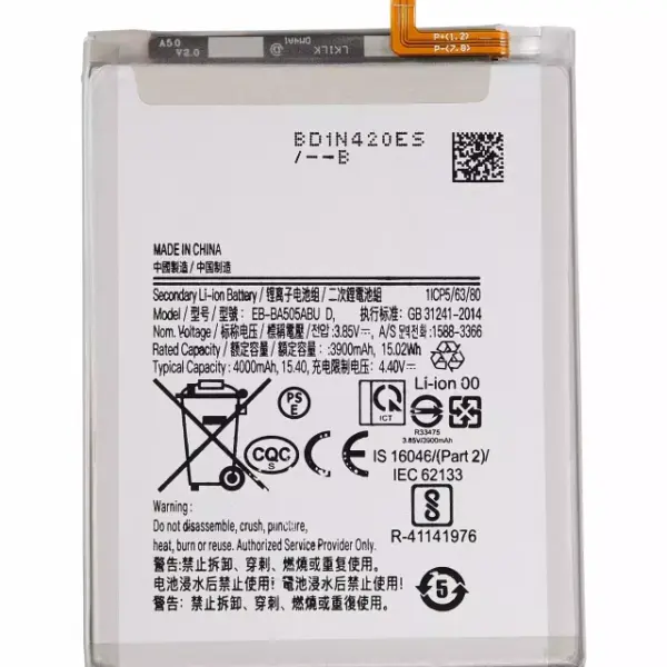 Baterie Telefon Samsung Galaxy A20 (A205 / 2019) / A30 (A305 / 2019) / A30S (A307 / 2019) / A50 (A505 / 2019) / A50s (A507 / 2019)  (EB-BA505ABU) Refurbished