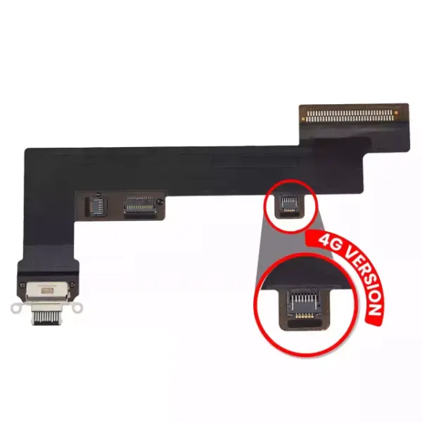 Cablu Flex Port Incarcare iPad Air 4 / iPad Air 5 (Cellular) Pull A (Black)
