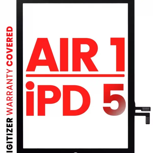 Touchscreen (Digitizer) Fara Buton Home iPad Air 1 / iPad 5 (2017) AMPro XO7 (Black)
