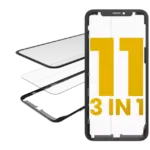 Sticla iPhone 11 3 in 1 (Sticla + OCA preinstalat + rama) (2 Pack)