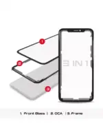 Sticla iPhone 11 3 in 1 (Sticla + OCA preinstalat + rama) (2 Pack) - imagine 3