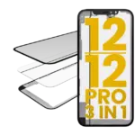 Sticla iPhone 12 / 12 Pro 3 in 1 (Sticla + OCA preinstalat + rama)