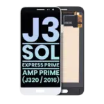 Ansamblu Display Samsung Galaxy J3 / Sol 4G / Express Prime / Amp Prime (J320 / 2016) Service Pack (White) (Fara Rama)