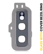 Lentila Camera Spate Cu Rama De Protectie Si Inel Telefon Samsung Galaxy S10E (Prism White)