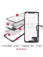 Sticla iPhone X Long Flex 4 in 1 (Sticla + OCA preinstalat + rama +digitizer) - imagine 2